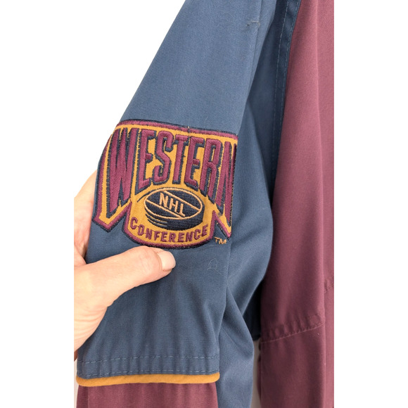 Rare VTG 90s Pro Player Mens Chicago Blackhawks NHL Bomber Jacket Hockey Medium - Picture 10 of 15